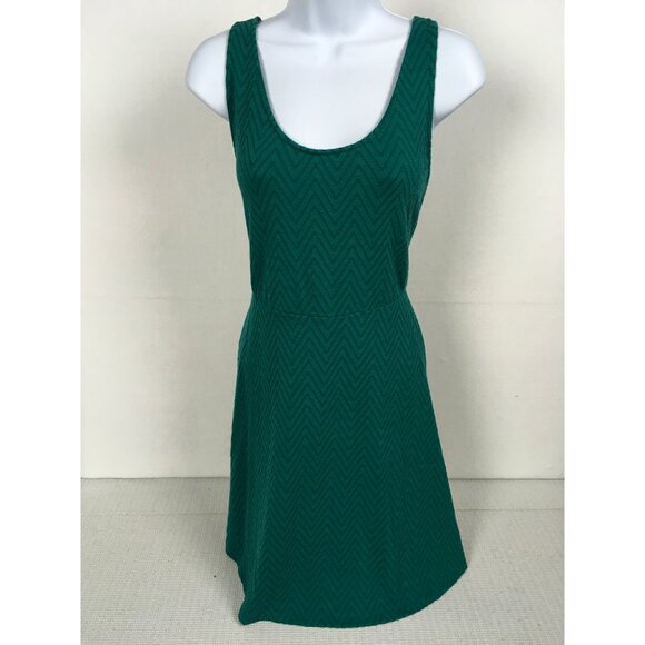 Mossimo Supply Co Teal Chevron Sleeveless Womens Dress XL Teal Chevron Sleeveles - Picture 1 of 13